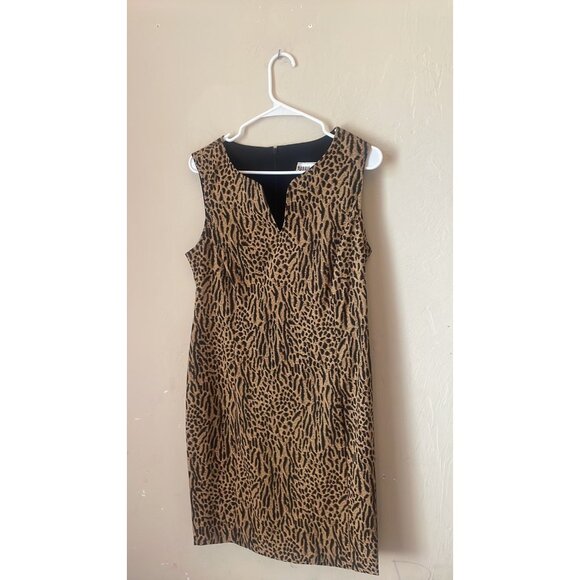 Vintage ROBBIE BEE spandex animal Print Dress! 10 - Picture 2 of 6